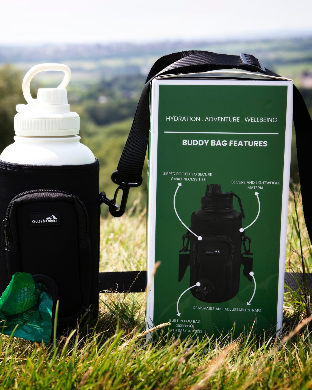 3-in-1 Dog Hydration Bottle & Buddy Bag