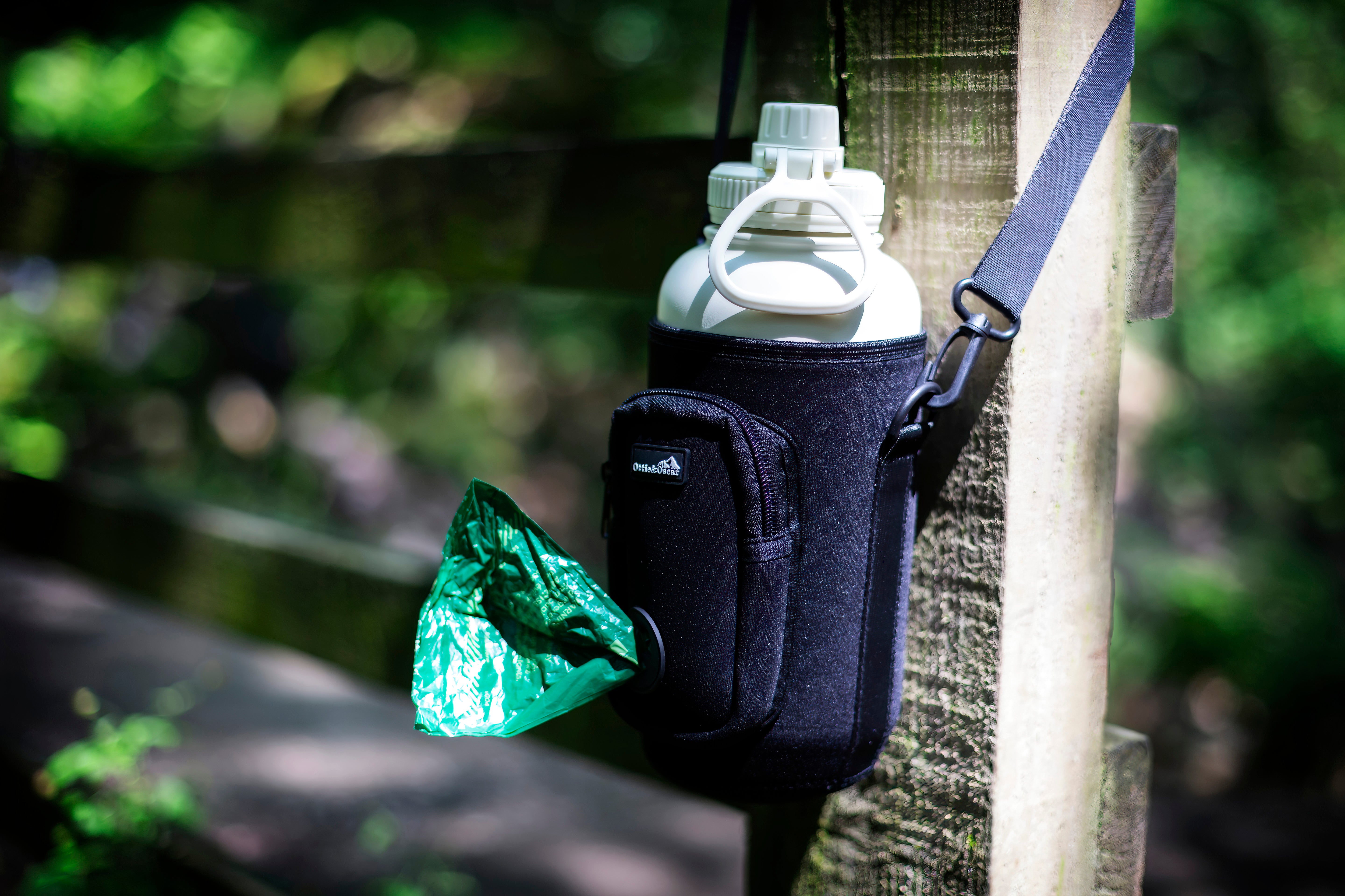 3-in-1 Dog Hydration Bottle & Buddy Bag - White